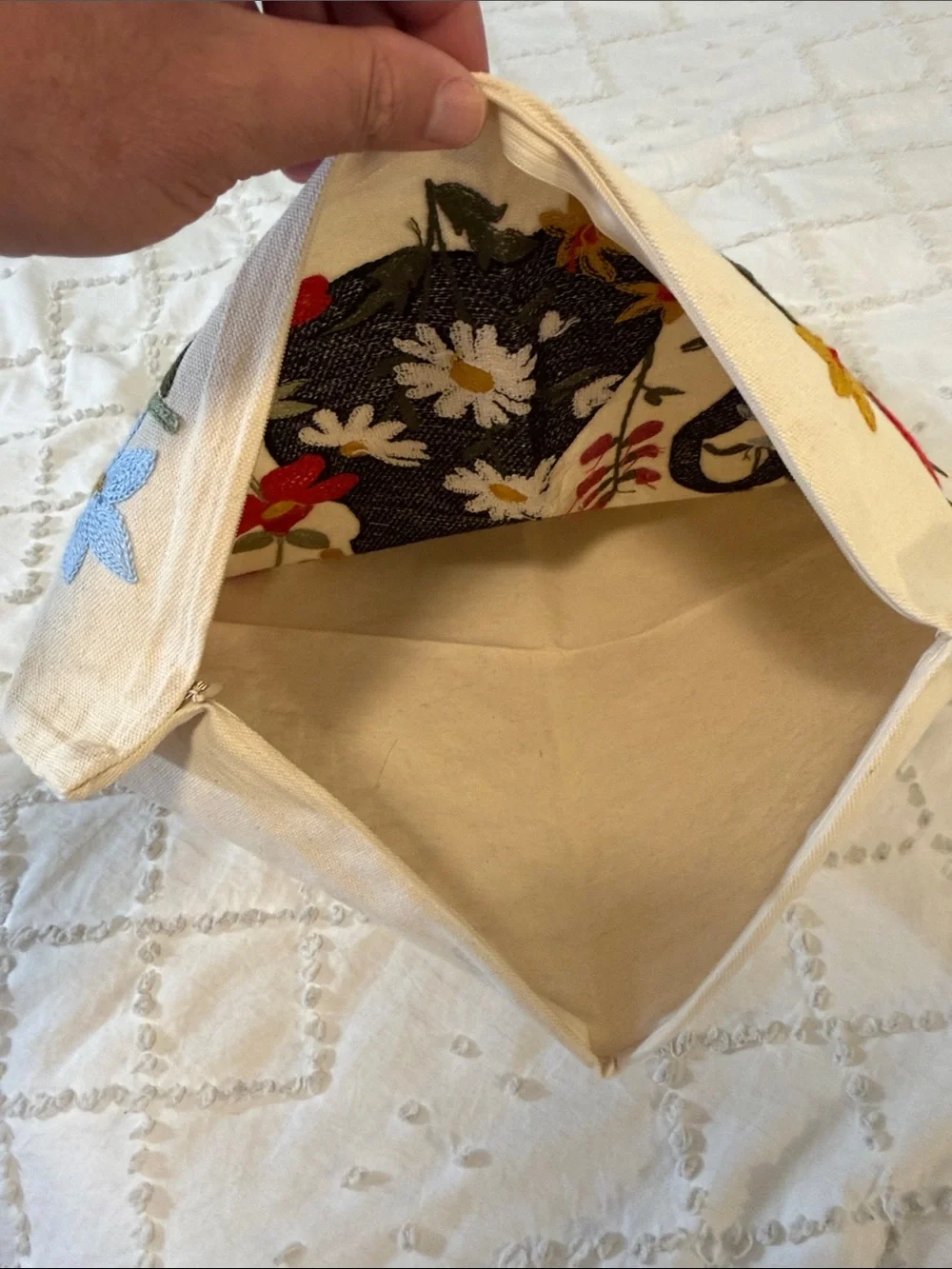 Black Cat Floral Pet Pillow Cover - Cream Background embroidered new
